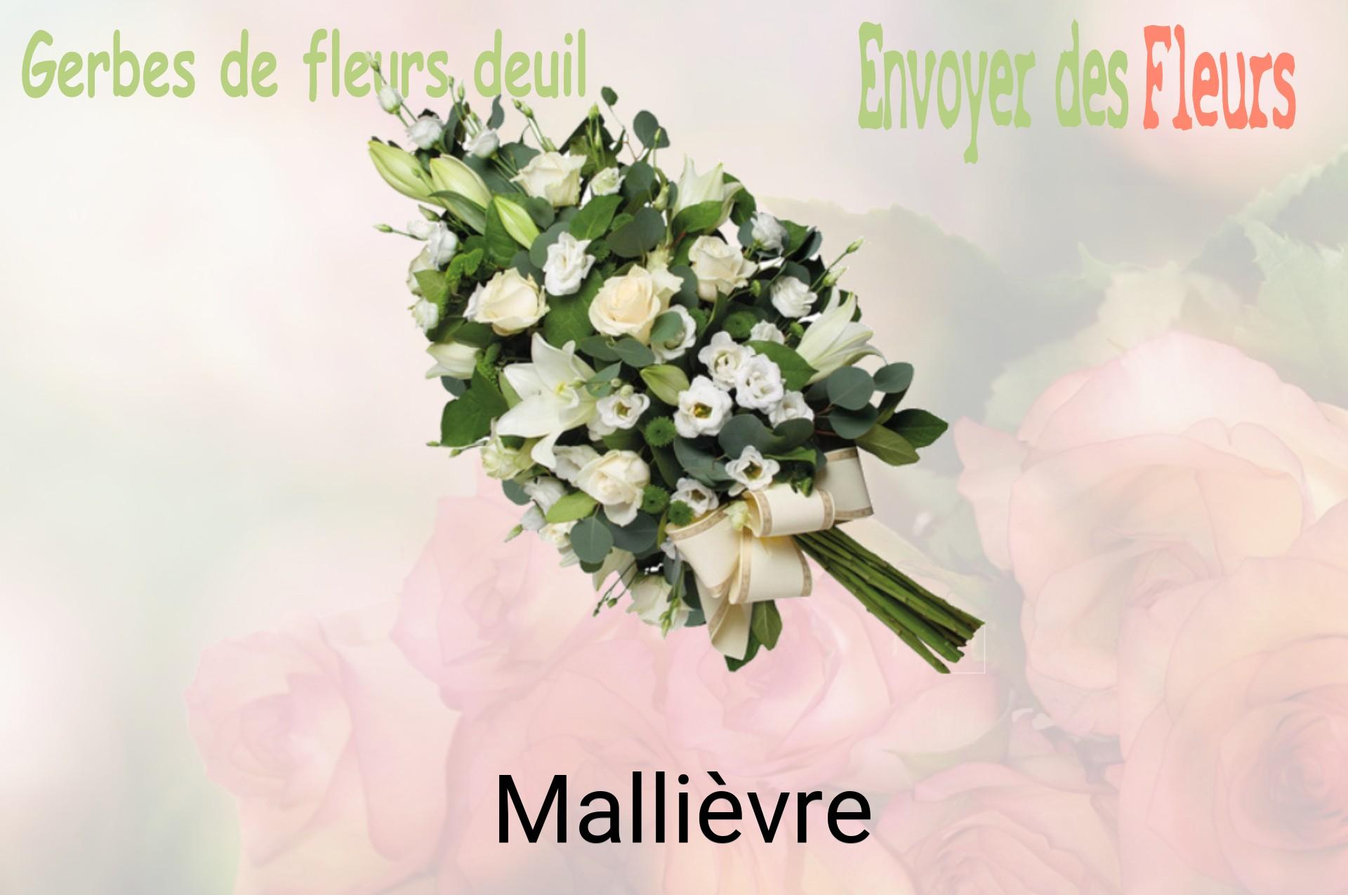 Gerbe de fleurs de deuil livrée à Mallièvre